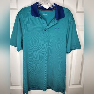 NWOT Under Armour Men's Heatgear striped Polo Size S